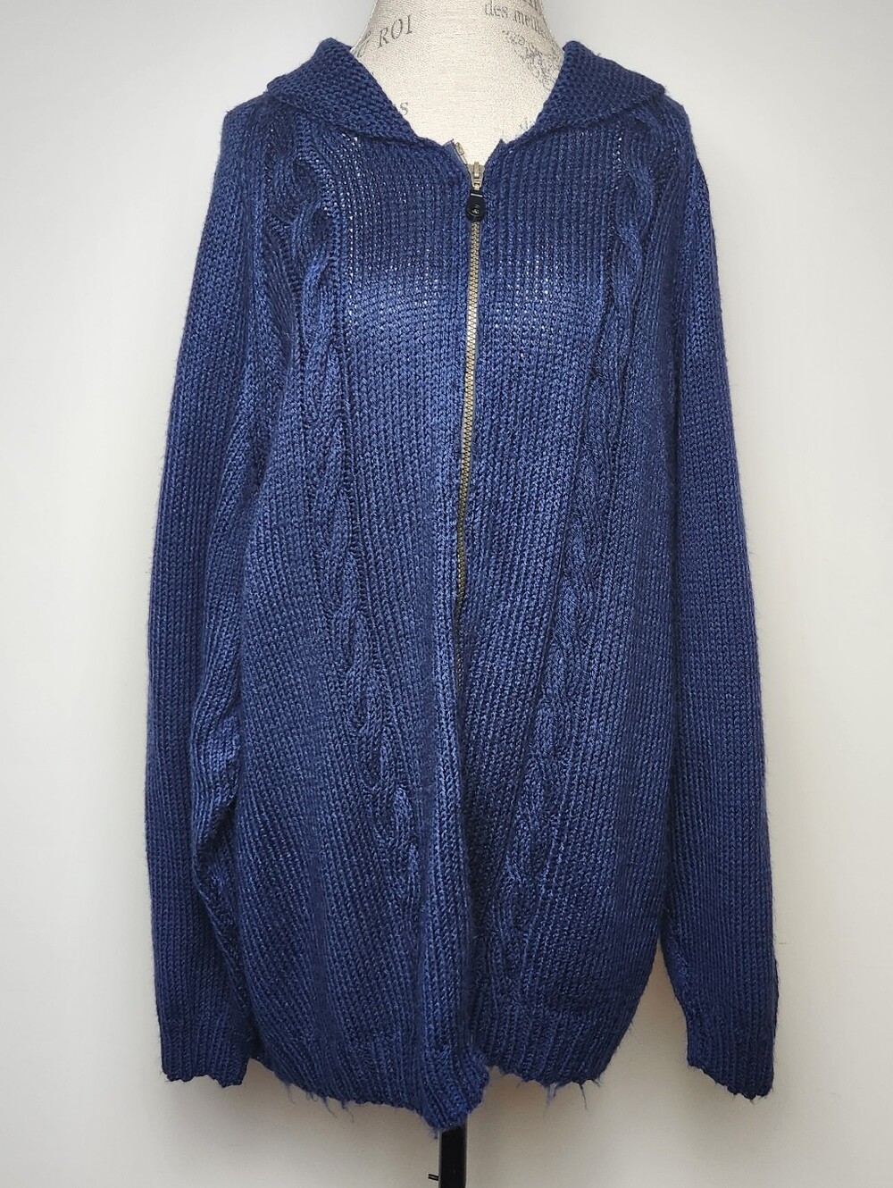 Vintage Cableknit Sweater Jacket
